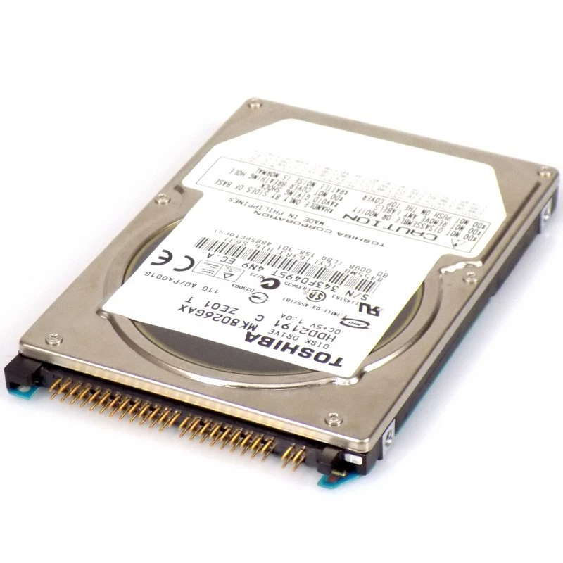 80GB Toshiba MK8026GAX HDD2191 Slim 2.5-Zoll IDE ATAPI P-ATA 5400rpm Festplatte - Bild 1 von 1