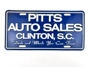 Placa de licencia de metal Pitts Auto Sales Clinton, SC. Ofertas y ruedas en las que puedes confiar - Imagen 1 de 5