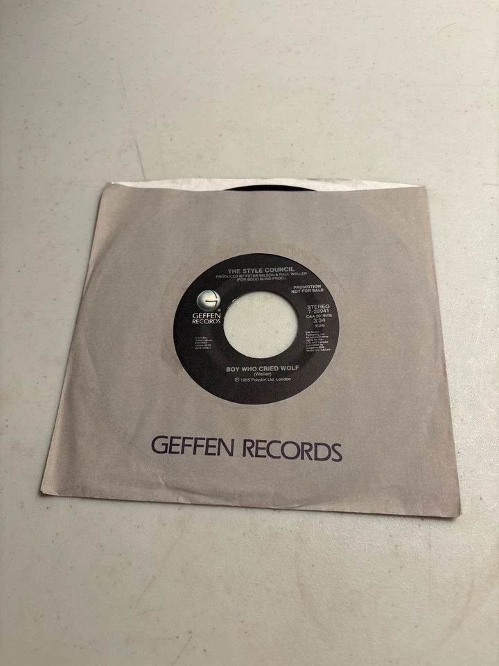 THE STYLE COUNCIL BOY WHO CRIED WOLF 7" VINYL 45 RPM 1985 ON GEFFEN ROCK VG+ - Image 1 of 3