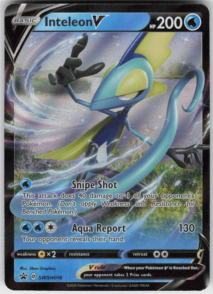 Foil Inteleon V SWSH016 SWSH: Sword & Shield Promo Cards Promo NM - Image 1 of 1