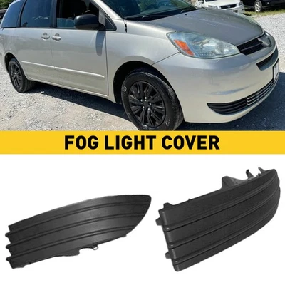 Pair Light Hole Fog Cover Set For Toyota Sienna 2004-2005 Front Left Right Side - Image 1 of 4