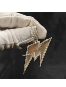 925 Sterling Silber passiing echte Diamanten individuelle Initiale Herren Anhänger - Bild 1 von 1