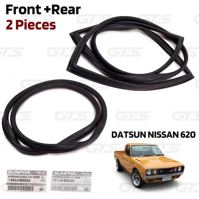 2X Front Rear Windshield Weatherstrip Rubber Seal For Datsun 620 1975 - 1979 - Image 1 of 4