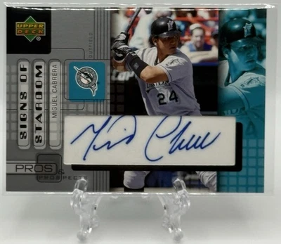 Miguel Cabrera 2005 Upper Deck Pros & Prospects Signs Of Stardom ¡Auto! Marlins Foto 1 de 2