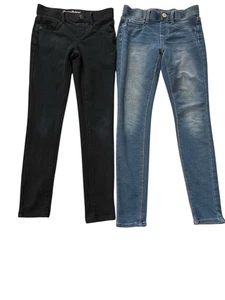 2er Set Tommy Bahamas Leggings Mädchen Größe 10 schwarz und hellblau Farbe Stretch - Bild 1 von 9