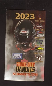 2023 Sioux City Bandits Pocket Spielplan Schallplattendruck CIF - Bild 1 von 2