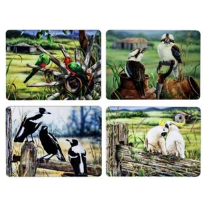Australia Native Bird Animal Flora Home Table Placemat Set 4 Souvenir Gift Decor - Picture 1 of 5