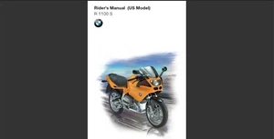 2000 BMW R 1100 S USA model owner's manual (Reprint) - Picture 1 of 12