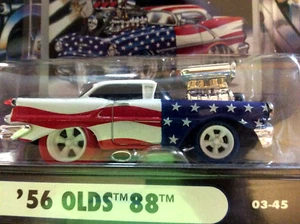 MUSCLE MACHINES STARS AND STRIPES 1956 OLDS 88 1:64 DIECAST 56 OLDSMOBILE - - Picture 1 of 3