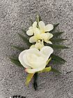 Artificial Rose Flower Groom Boutonniere Corsage Wedding Flower Suit Decor 5pcs