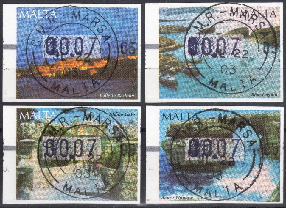 2002 MALTA ATM Stamps 1-4 / Frama Machine 05 / Marsa / 7ct first day - Image 1 of 1