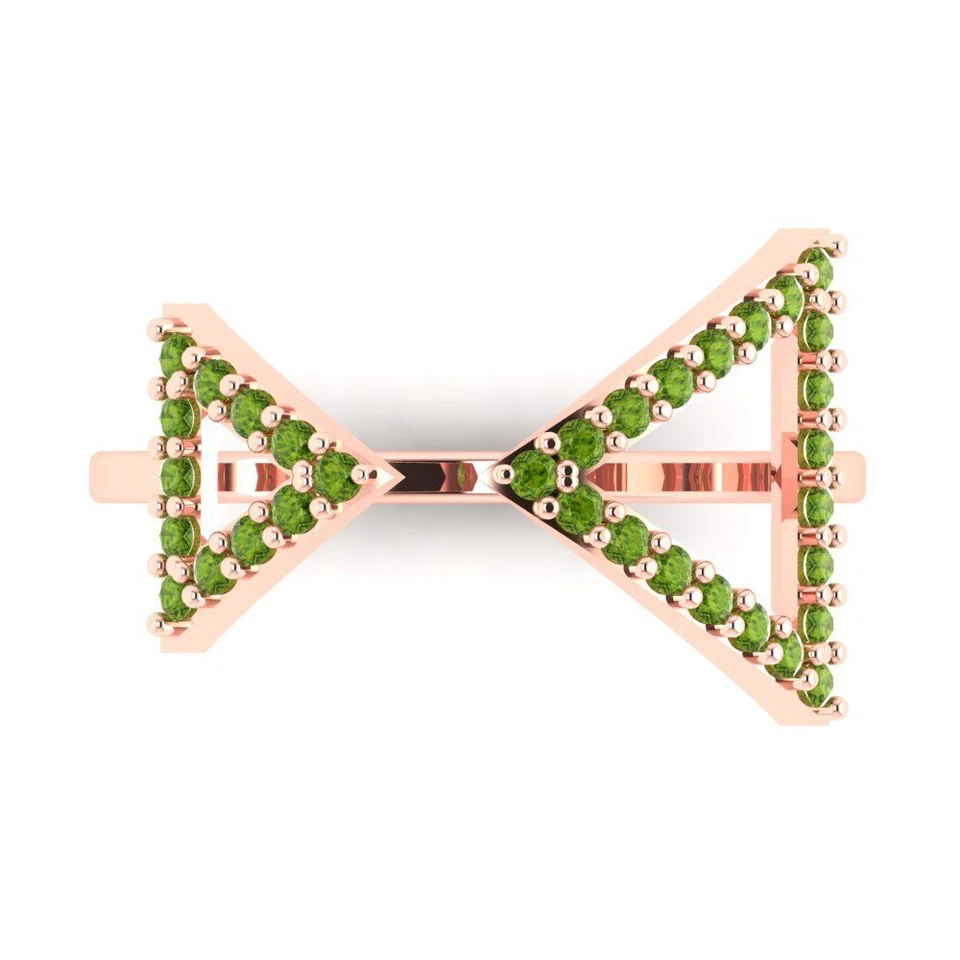 0.2475 cttw Peridot Statement Gold Ring for Women - Anniversary Birthstone Gift - Image 1 of 1