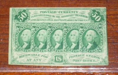 FR.1312 (1st Issue) 50 cent "WASHINGTON" POSTAGE CURRENCY - Image 1 of 2