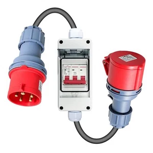 32A auf 16A Adapter CEE Kupplung Adapter Leitungsschutzschalter 1M 5 * 2.5mm² - Afbeelding 1 van 8