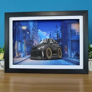 "Für Audi C8 RS6 4x4 3D Kunst Poster Bilderrahmen 18""x14" - Bild 1 von 2