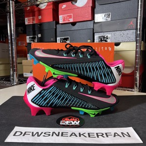 NIKE Vapor Edge 360 VC Carbon Football Cleats  Black Pink Multicolor Size 10.5M