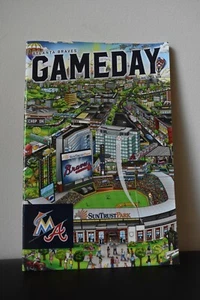 Atlanta Braves vs Marlins Suntrust Park 2018 Game Day SGA Program by FAZZINO Art - Picture 1 of 5
