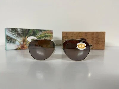 Costa del Mar Fernandina  Sunglasses Polrzd 580P Shiny Gold Copper Silver Mirror - Image 1 of 4