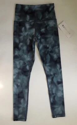 Apretado para mujer Athleta estampado eufórico 7/8 657538 verde azul tinte SRRB talla XXSP Foto 1 de 3