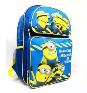 Despicable Me Unisex großer Rucksack/Schultasche für Kinder universal blau gelb - Bild 1 von 3
