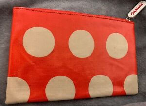 Cath Kidston cosmetic/makeup Bag /pencil bag red button spot Wipeable With Zip