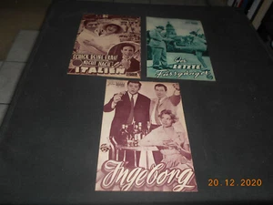 3 cuadernos de programación de películas de los años 60 cine alemán películas Erhardt Schönherr Juhnke - Imagen 1 de 3