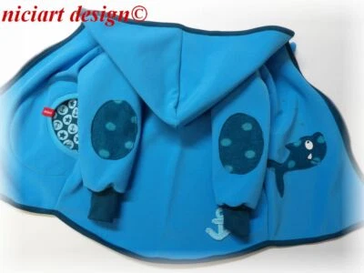 niciart design ♥ SOFTSHELLJACKE HAI ♥ KINDER SOFTSHELL JACKE ♥AQUA JUNGSJACKE - Bild 1 von 4
