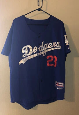 ADRIAN GONZALEZ Los Angeles DODGERS Baseball MAJESTIC Cool Base 50 Sewn Jersey - Image 1 of 4