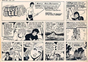 FRAN MATERA The Legend Of Bruce Lee ORIGINAL SUNDAY COMIC STRIP ART 1-30-83 - Picture 1 of 1