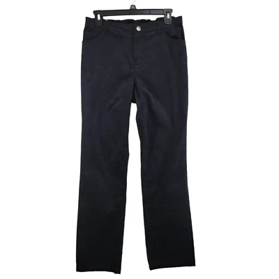 Pantalones de pana negros para mujer Appleseed's Petites cintura elástica tiro medio talla 8P Foto 1 de 4