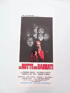 NIGHT OF THE DAMNED ITALIAN LOCANDINA POSTER PIERRE BRICE PATRIZIA VIOTTI 1971 - Picture 1 of 6