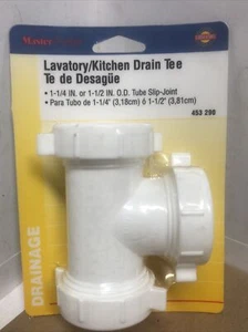Master Plumber FITS BOTH 1 1/4" & 1 1/2" TUBULAR DRAIN TEE SHIPS FREE!!! - Picture 1 of 2