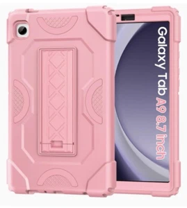 Rugged Case for Samsung Galaxy Tab A9 8.7''SM-X110/X115/X117 W/Stand,Rose/Pink📱 - Picture 1 of 6