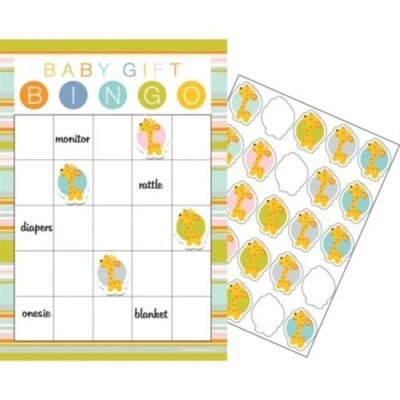 Happy Jungle Gift Bingo 10 Pack 8.5" x 6" Paper Bingo Baby Shower Games - Image 1 of 2