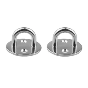 2 PIEZAS Barco 316 Acero Inoxidable Hamaca Bolsa de Arena Redonda M8 Almohadilla Ojo Gancho Placa Anillo - Imagen 1 de 7