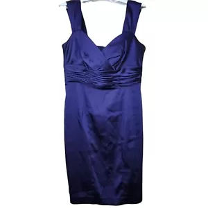 Calvin Klein Kleid königlich lila Bodycon Hülle gesammelt Party Cocktail Gr. 8 - Bild 1 von 12