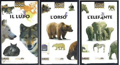 Lotto 3 Virtual Book Per PC - Il Lupo - L' orso - L' elefante  PC CD-Rom - Immagine 1 di 4