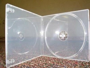 1000 7MM SLIM SQUARE POLY CD/DVD CASE, CLEAR - PSC6 - Picture 1 of 1