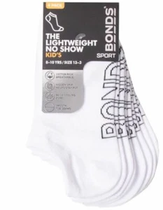 Bonds Kids 4 Pack Lightweight No Show Socks sizes 9 12 Colour White - Picture 1 of 2