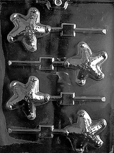 STARFISH LOLLY POP Chocolate Candy Soap mold ocean nautical summer beach - Picture 1 of 1