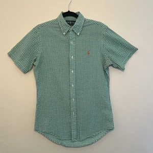 Ralph Lauren Vintage Custom Fit Gingham Oxford Shirt, Kelly Green- S - Picture 1 of 8