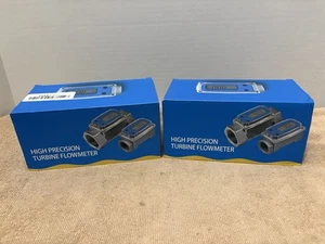 1.5" Digital Turbine Flow Meter, 2 Box,LCD Digital Display, Box Photos for Info. - Picture 1 of 16