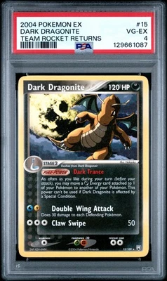 2004 POKEMON EX TEAM ROCKET RETURNS #15 DARK DRAGONITE PSA 4 - Image 1 of 2