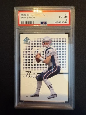 2002 SP Authentic - Tom Brady #1 PSA 6 - Image 1 of 2