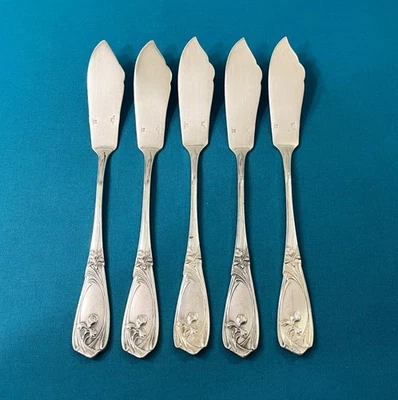 1 couteau a poisson CHRISTOFLE MAXIM’S PARIS métal argenté IRIS 20 cm couvert - Photo 1/4