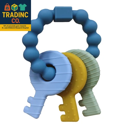 Baby Keys Teether Toys,Silicone Teething Toys for 3+ Months,Teething Keys Toy fo - Image 1 of 4