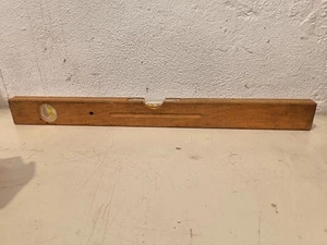 Wasserwaage aus Holz Vintage - verm. DDR - 60cm lang Retro Deko - Bild 1 von 5