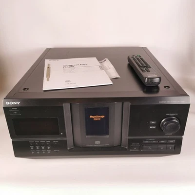Sony CDP-CX230 MegaStorage 200 CD-Wechsler Player Schwarz Fernbedienung ✅Tested - Bild 1 von 4
