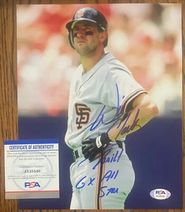 Will Clark SIGNED San Francisco Giants 8x10 Photo w/ 6X All Star & THRILL- PSA - Picture 1 of 1
