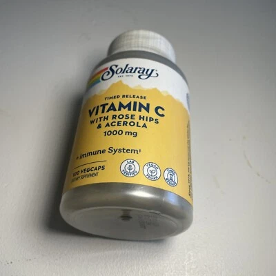 SOLARAY Vitamina C 1000mg Cápsulas Liberación Temporada con 100 Unidades Foto 1 de 4